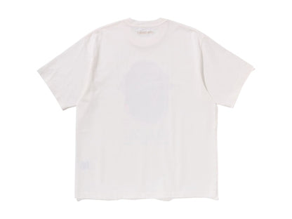 BAPE Garment Dye Rhinestone Ape Head Relaxed Fit Tee Ivory