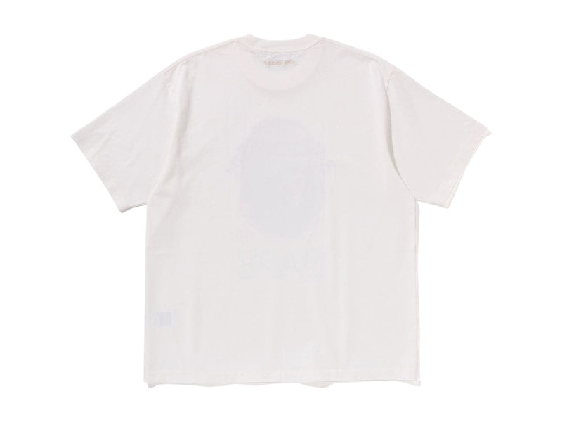 BAPE Garment Dye Rhinestone Ape Head Relaxed Fit Tee Ivory