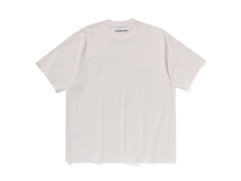 BAPE Garment Dye Spray Print College Relaxed Fit Tee Ivory