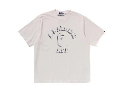 BAPE Garment Dye Spray Print College Relaxed Fit Tee Ivory