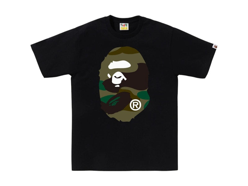 BAPE Giant 1st Camo Big Ape Head Tee Black/Green