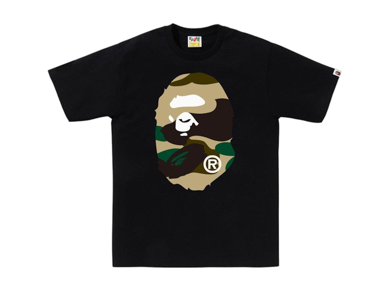 BAPE Giant 1st Camo Big Ape Head Tee Black/Yellow