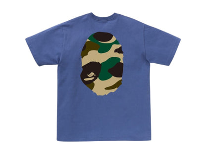 BAPE Giant 1st Camo Big Ape Head Tee Navy/Yellow