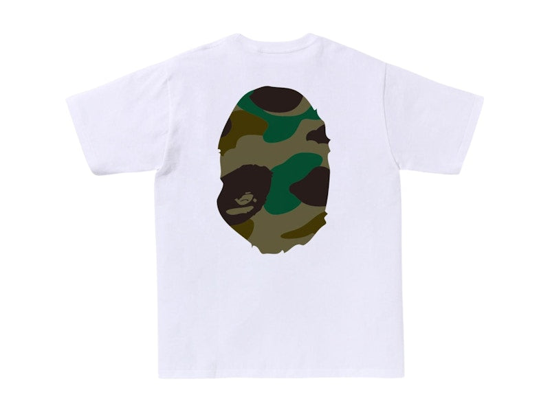 BAPE Giant 1st Camo Big Ape Head Tee White/Green