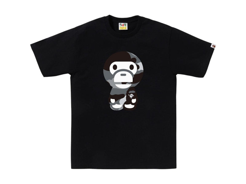 BAPE Giant 1st Camo Big Baby Milo Tee Black/Grey
