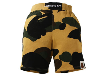 BAPE Giant 1st Camo Wide Fit Sweat Shorts Yellow