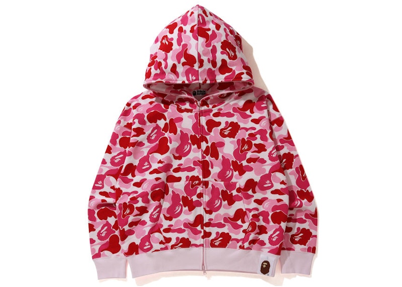 BAPE Giant ABC Camo Full Zip Hoodie Pink