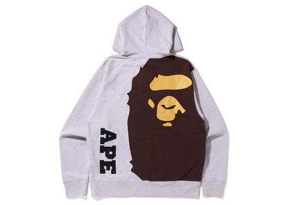 BAPE Giant Ape Head Relaxed Fit Pullover Hoodie Grey