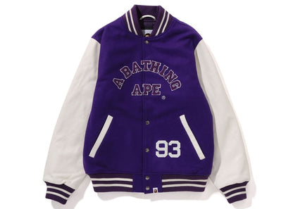 BAPE Giant Ape Head Varsity Jacket Purple