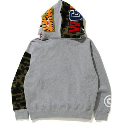 BAPE Giant Shark Full Zip Hoodie Gray