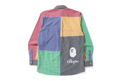 BAPE Gingham Check Multi Pattern Shirt Multi