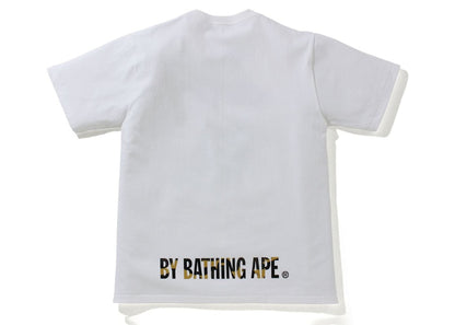 BAPE Glass Beads 1st Camo Ape Face Tee White/Yellow