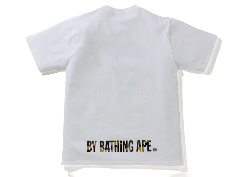 BAPE Glass Beads 1st Camo Ape Face Tee White/Yellow