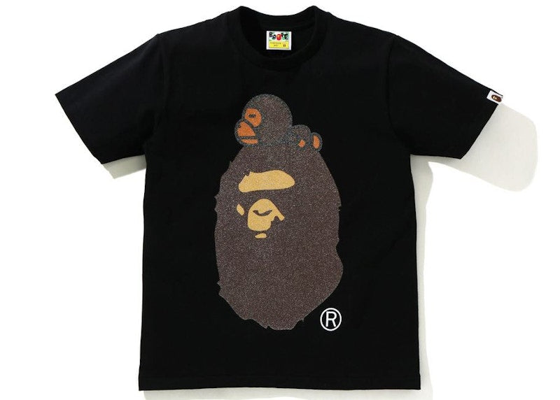 BAPE Glass Beads Milo on Big Ape Tee Black