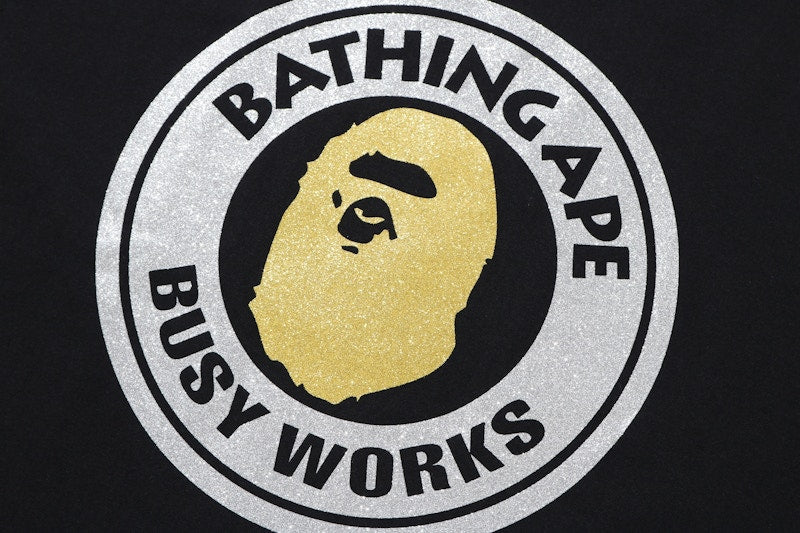 BAPE Glitter Busy Works Tee Black