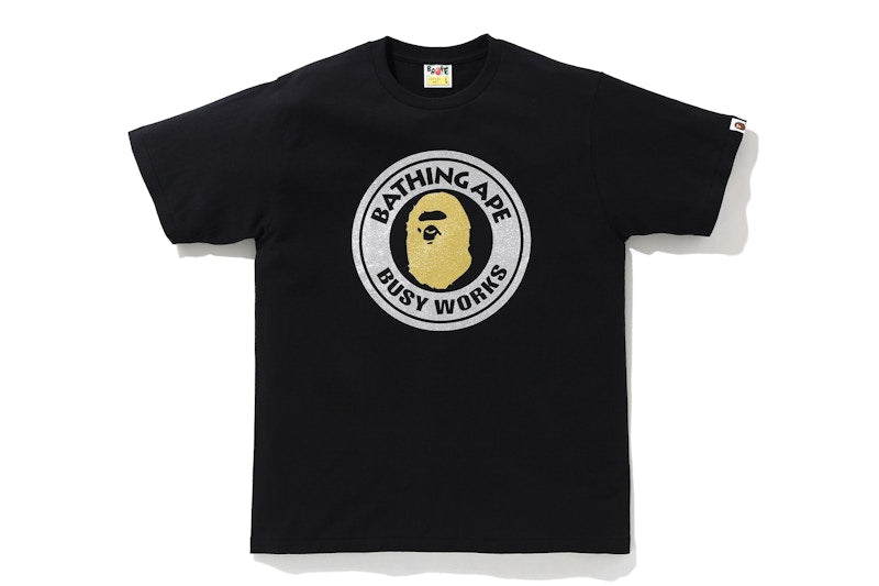 BAPE Glitter Busy Works Tee Black