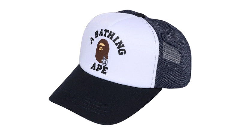 BAPE Go Ape Pointer College Mesh Cap Navy