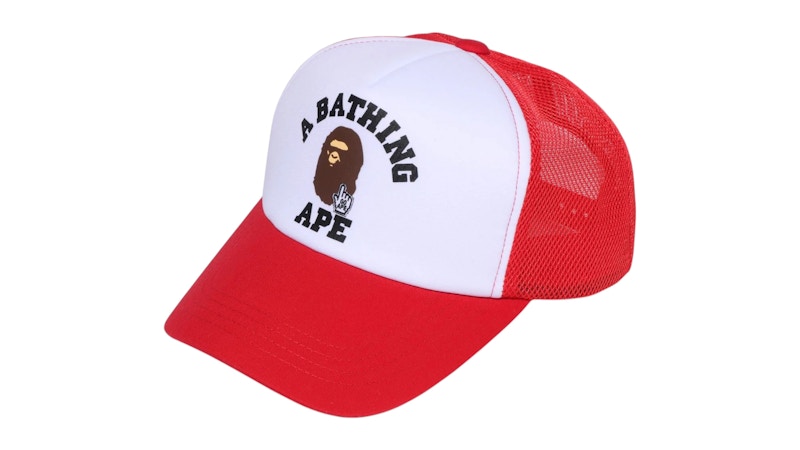 BAPE Go Ape Pointer College Mesh Cap Red