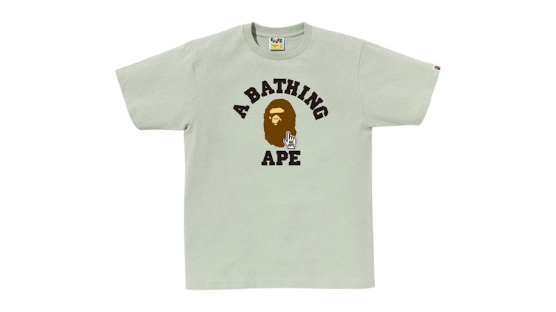 BAPE Go Ape Pointer College Tee Green