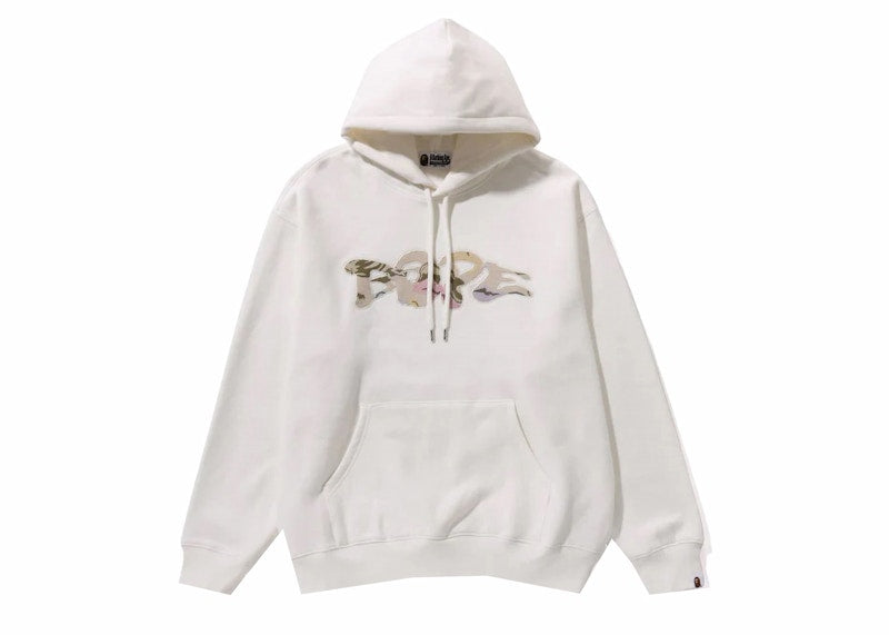 BAPE Gobelin Patch Pullover Hoodie Ivory
