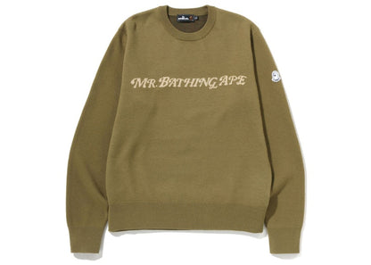 BAPE Golf Mr.Bathing Ape Crewneck Knit Olive Drab