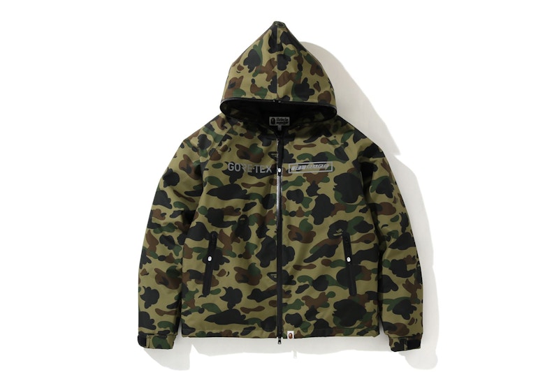BAPE Gore-Tex 1st Camo Hoodie Down Jacket Green