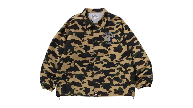 BAPE Gore-Tex Wind Stopper 1St Camo Relaxed Coach Jacket Jacket Yellow