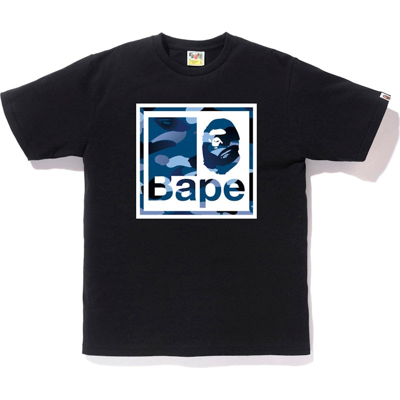 BAPE Gradation Camo Bape Quadrangle Tee Black/Blue