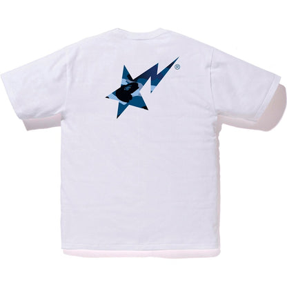 BAPE Gradation Camo Bapesta Tee White/Blue