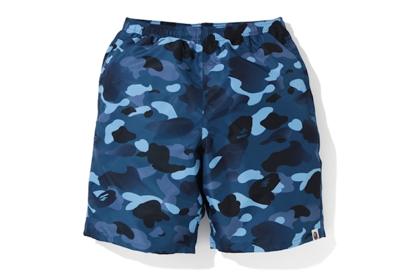BAPE Gradation Camo Beach Shorts Blue