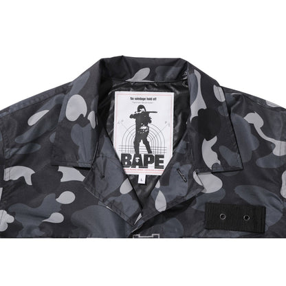 BAPE Gradation Camo Military Shirt Jacket Black