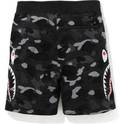 BAPE Gradation Camo Side Shark Sweat Shorts Black