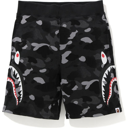 BAPE Gradation Camo Side Shark Sweat Shorts Black
