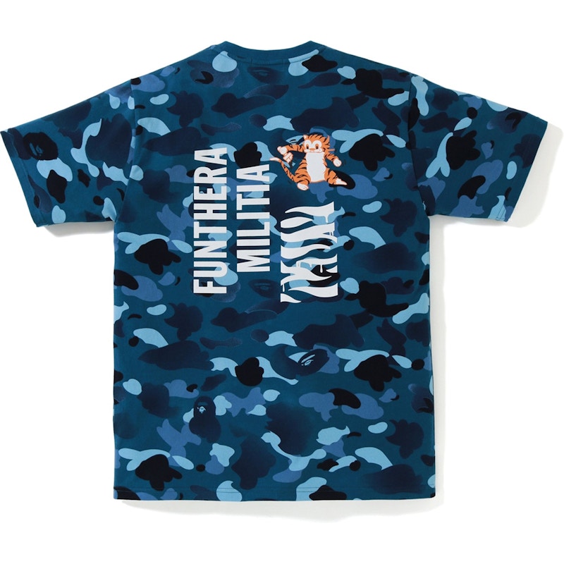 BAPE Gradation Camo Tiger Tee Blue