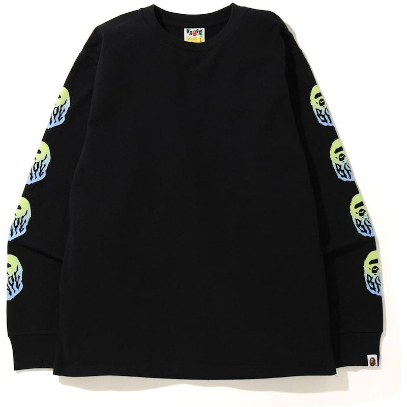 BAPE Gradation Flame L/S Tee Black