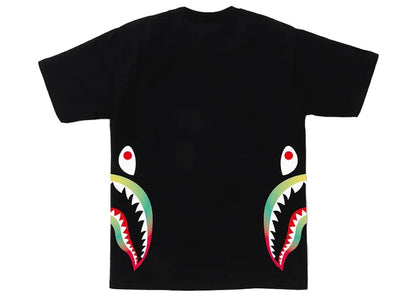 BAPE Gradation Side Shark Tee Black