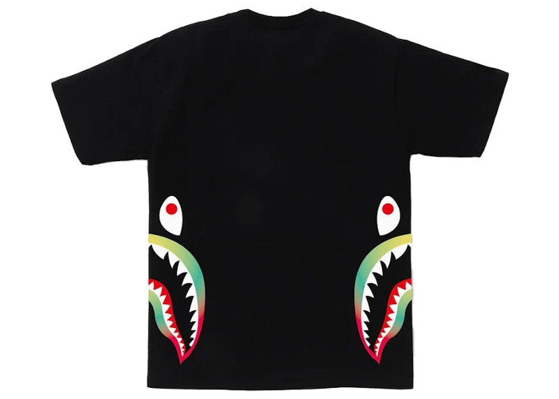 BAPE Gradation Side Shark Tee Black