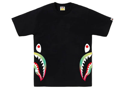 BAPE Gradation Side Shark Tee Black