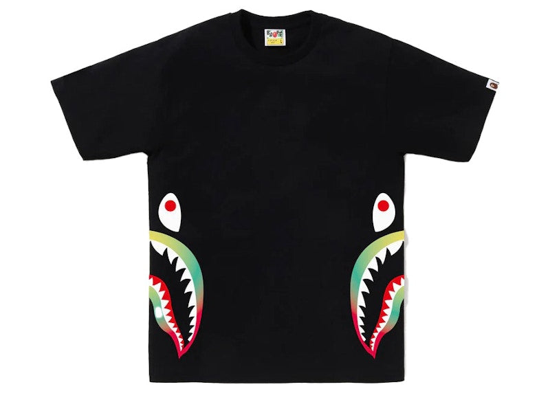 BAPE Gradation Side Shark Tee Black