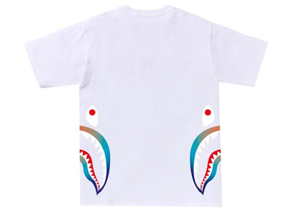 BAPE Gradation Side Shark Tee White