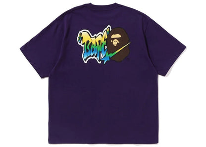 BAPE Graffiti A Bathing Ape Relaxed Fit Tee Purple