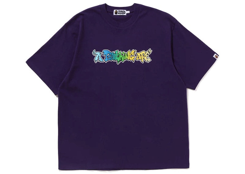 BAPE Graffiti A Bathing Ape Relaxed Fit Tee Purple