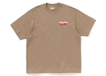 BAPE Graffiti BAPE Logo Relaxed Fit Tee Beige