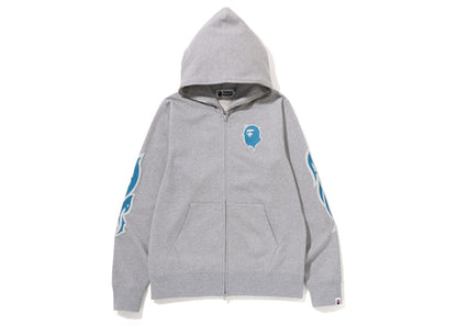 BAPE Graffiti Bape Full Zip Hoodie Grey