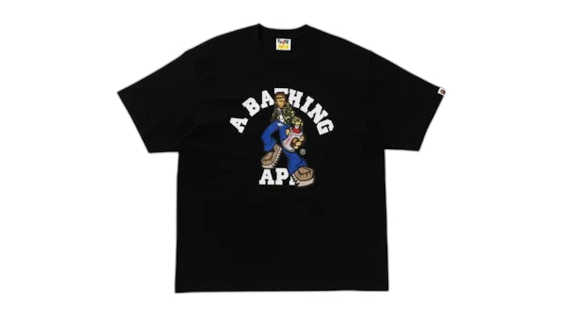 BAPE Graffiti Character College Relaxed Fit Tee Black