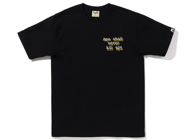 BAPE Graffiti Check Ape Head Tee Black Black