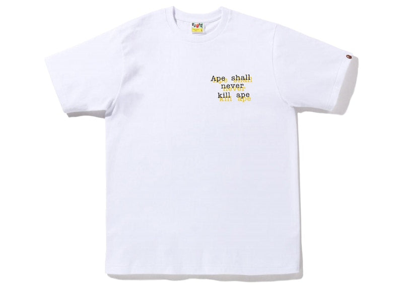BAPE Graffiti Check Ape Head Tee White Black