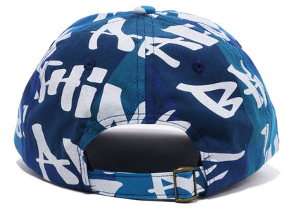 BAPE Graffiti Check Panel Cap Blue