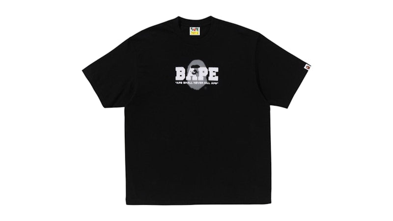 BAPE Graffiti Logo Relaxed Fit Tee Black