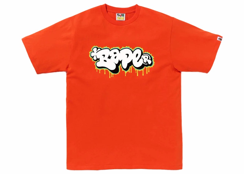 BAPE Graffiti Logo Tee Orange